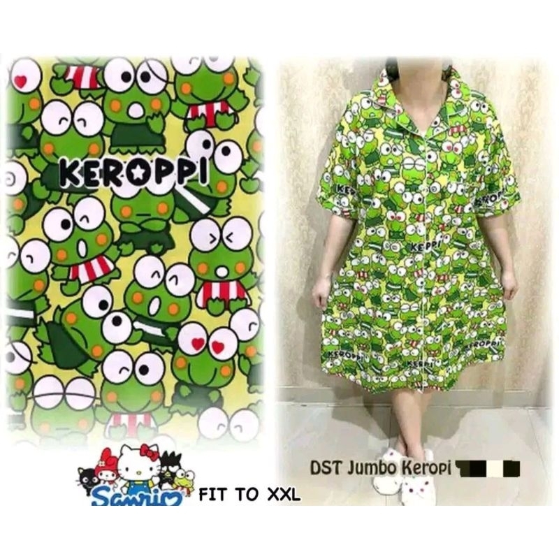 DRES PIYAMA WANITA JUMBO FIT TO XXL