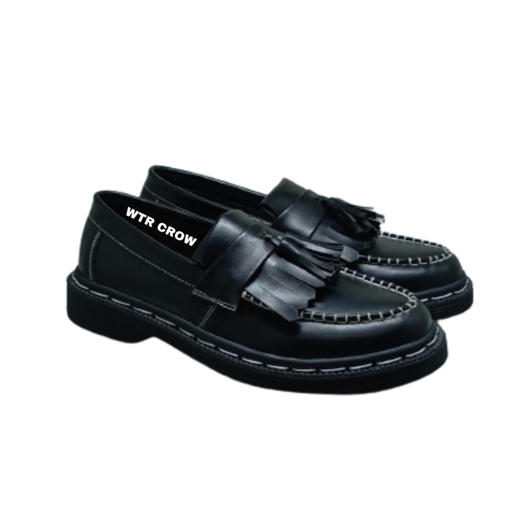 WTR CROW Sepatu Pria Slip On Loafers Formal CIVAS BLACK