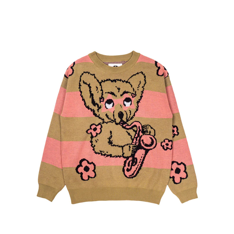 BASED CLUB BEAR BROWN KNITWEAR CREWNECK