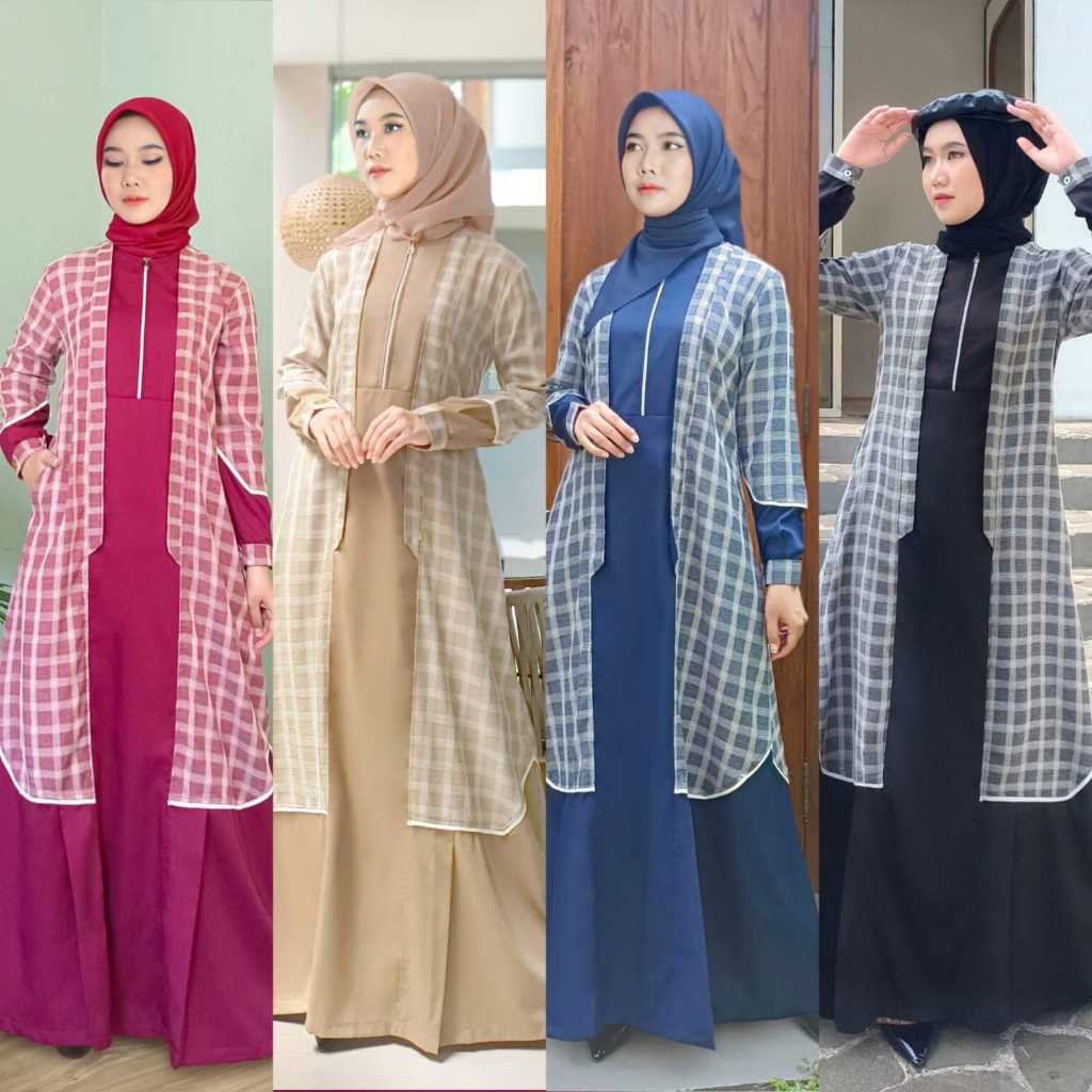 Dress Karisa / Nubua Fashion / Gamis Elegan Wanita Muslimah