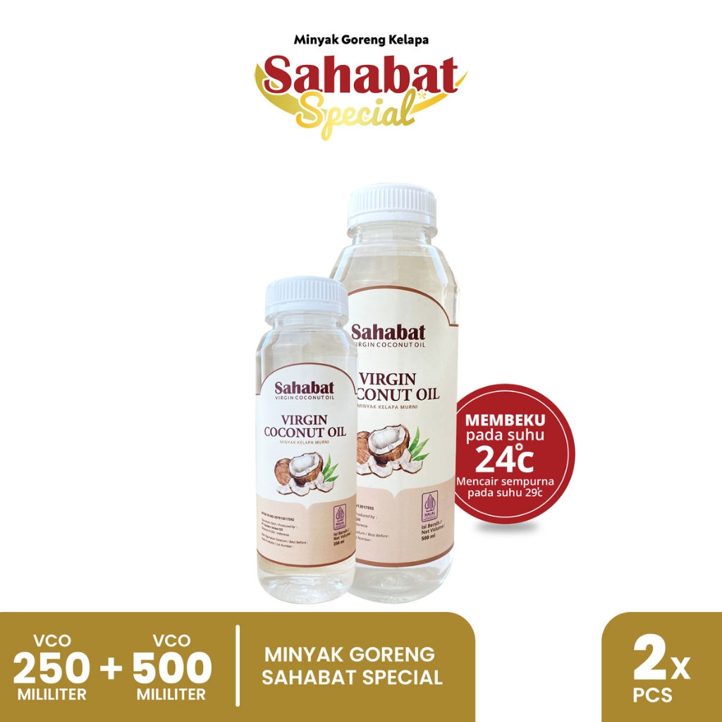 

BUNDLING: Sahabat Virgin Coconut Oil 250ML (1 PCS) + VCO 500ML (1 PCS)