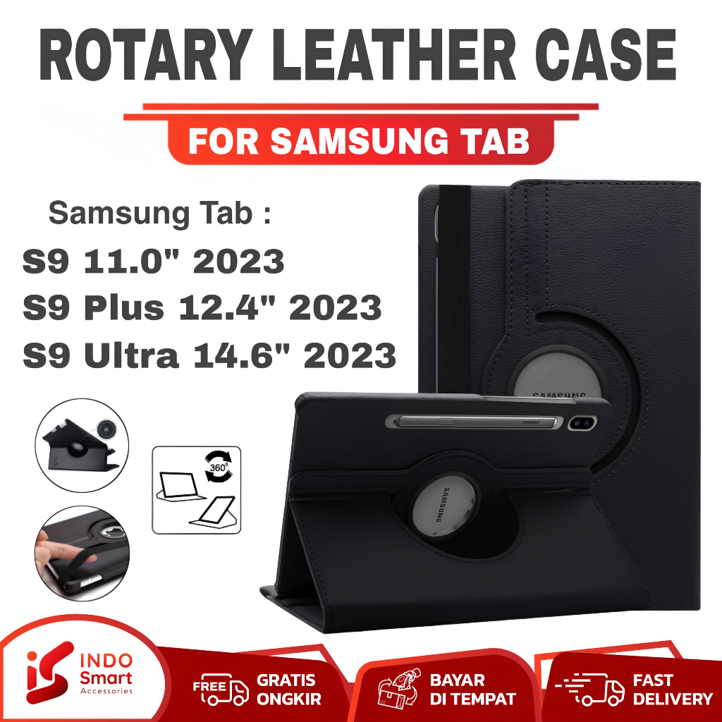 Samsung Tab S9 / Tab S9 Ultra / Tab S9+ Plus / Flip Cover Casing Tablet Rotary