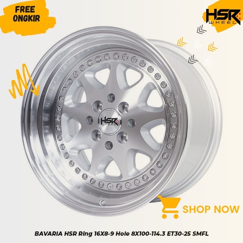 Velg Imprort Bavaria Ring16 Lebar8/9 Hole4x100/14,3 Mobil Livina Swift