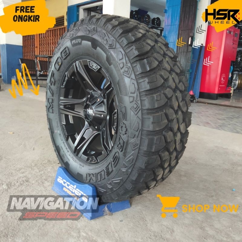 Paket Ekonomis Velg Import  Hsr Sabaku Ring16 Plus Ban Forceum Mt Mobil Hilux Triton