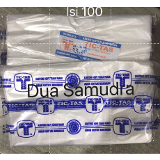 (EK-26-PR) 1 TALI ISI 5 PACK Kantong Plastik HD TICTAS Plastik HD Anti / Tahan Panas 23x40 FOTOCOPY 