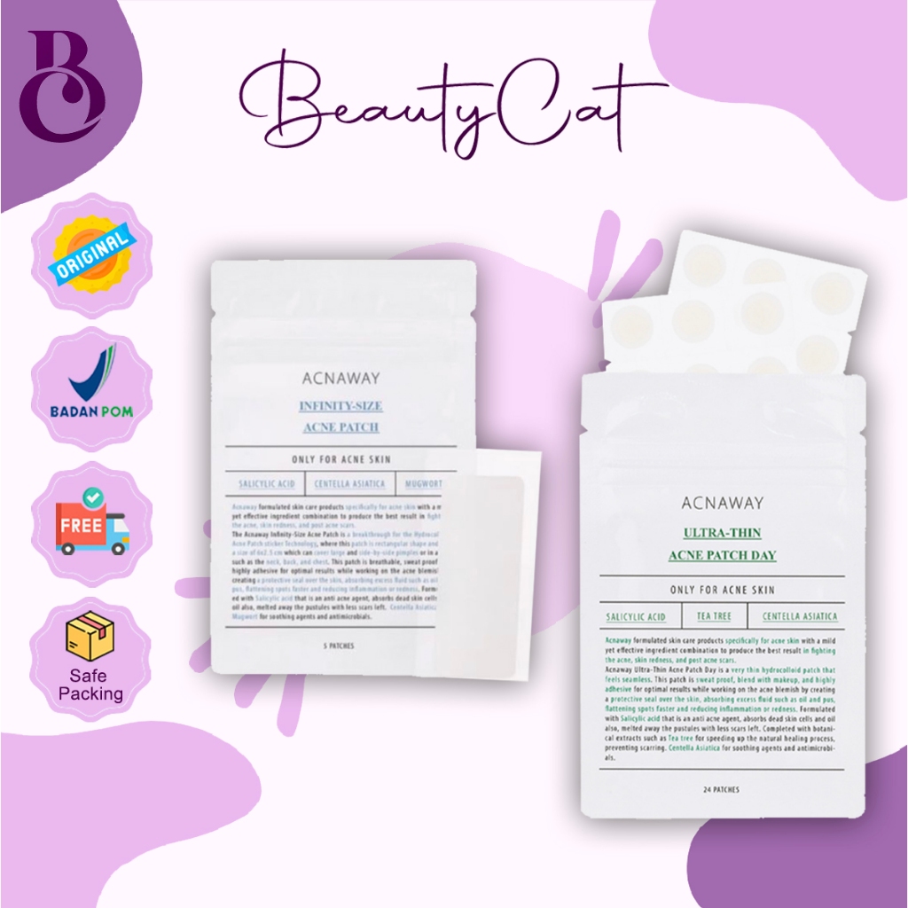ACNAWAY ACNE PATCH 24PCS ACNE TREATMENT STICKER JERAWAT INFINITY SIZE PIMPLE PATCH ULTRA THIN ACNAWA