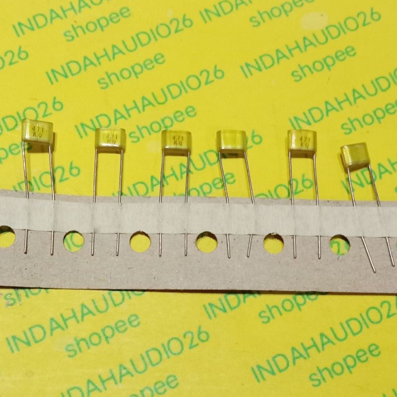 NISSEI 471 50v 5mm MYLAR 470pf 50v 470p 470 pf milar kapasitor kertas