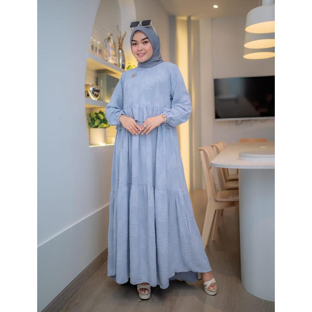 Sereniti Seruni Gamis Wanita Muslim All Size XL / Maxi Dress Bahan Jaguar