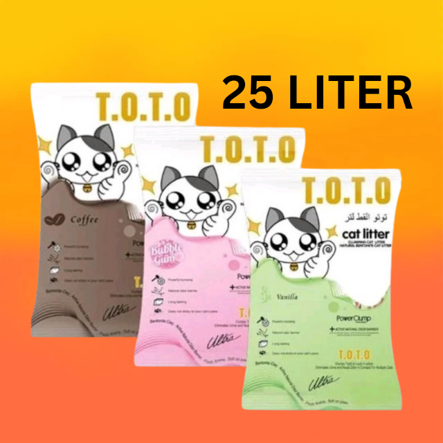 PASIR TOTO 25 LITER PASIR KUCING TOTO 25 LITER PASIR KUCING AROMA TOTO 25 LITER