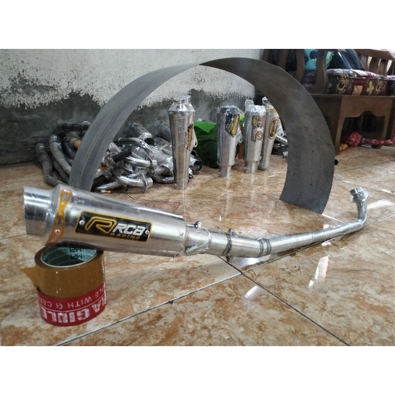 knalpot racing RCB (full system tinggal pasang) all motor bebek Supra Vega Jupiter karisma Revo smas