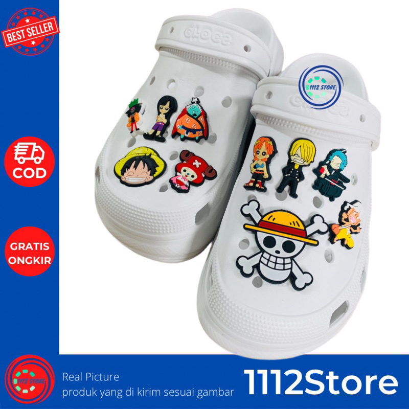 1112store jibbitz hiasan sendal sepatu dan tas one piece