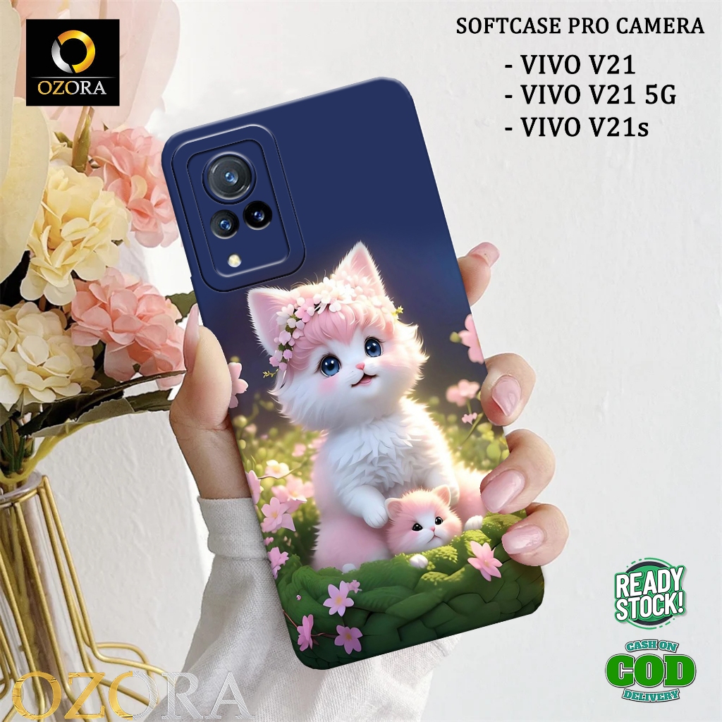 OZORA - Case VIVO V21 / V21 5G / V21s Terbaru - Fashion Case KUCING - Casing Hp VIVO V21 / V21 5G / 