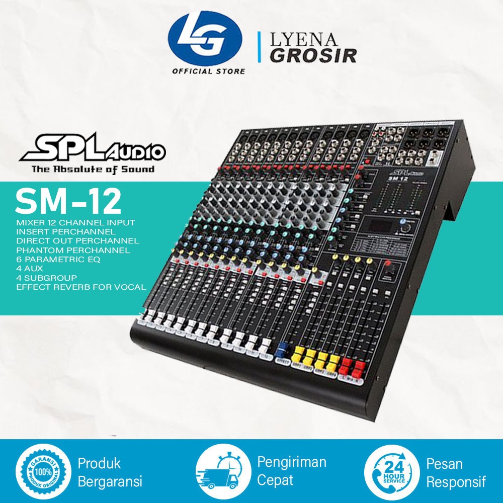 SPL AUDIO MIXER SM12 4 Aux 6 Tone SM-12 ORIGINAL