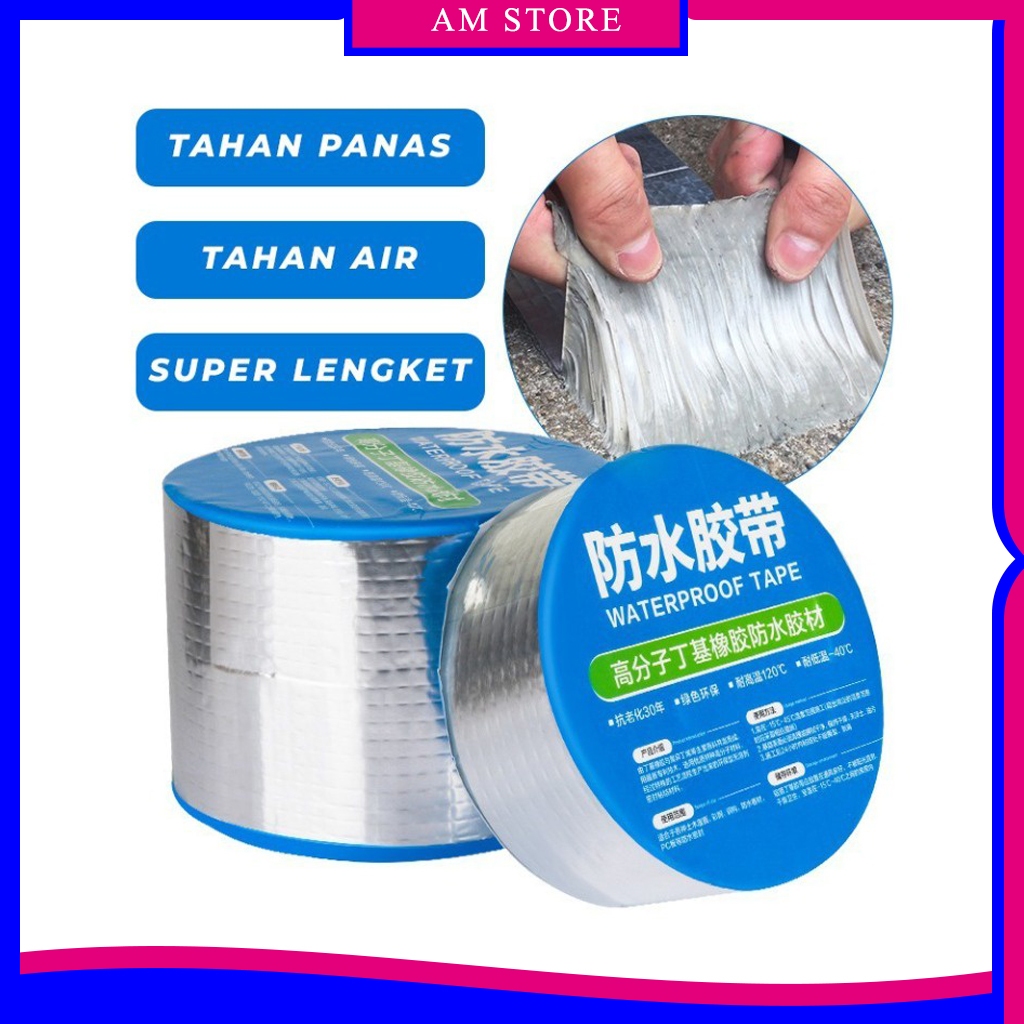 Lakban Anti Bocor Waterproof Tape 3m 5m / Lakban Ajaib Anti Bocor Lem Anti Air Aluminium Foil