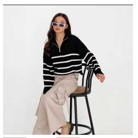 SUETERKU TAVIA KNIT CROP TOP / BLOUSE WANITA / ATASAN WANITA / SWEATER WANITA