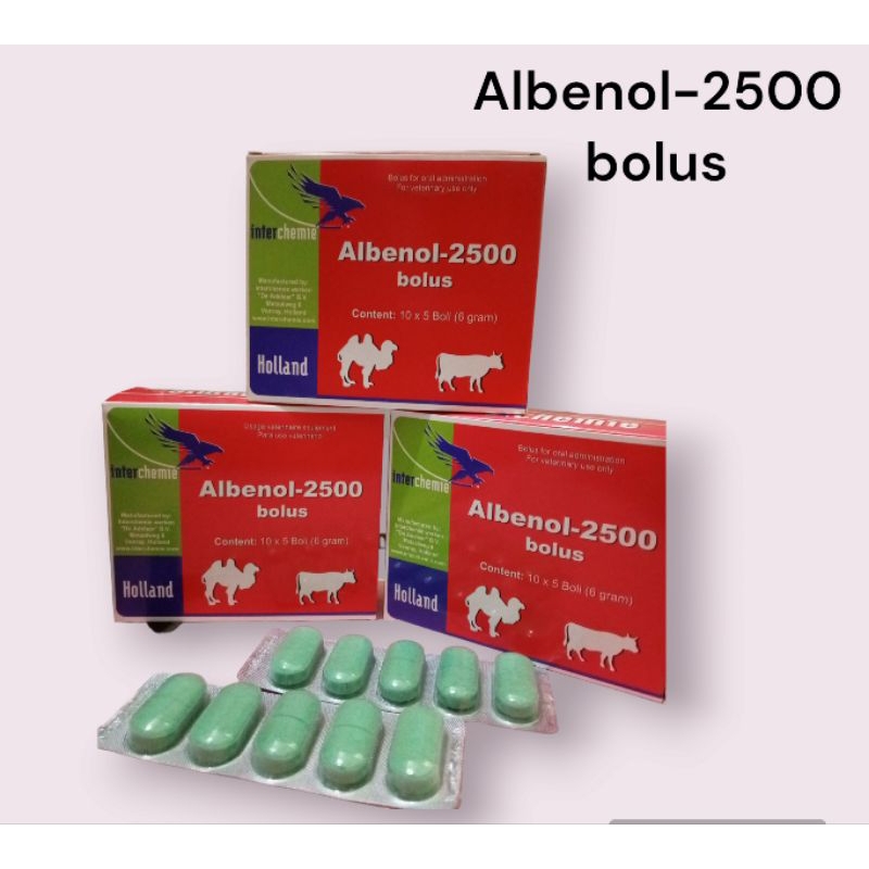 albenol-2500 bolus obat cacing hewan