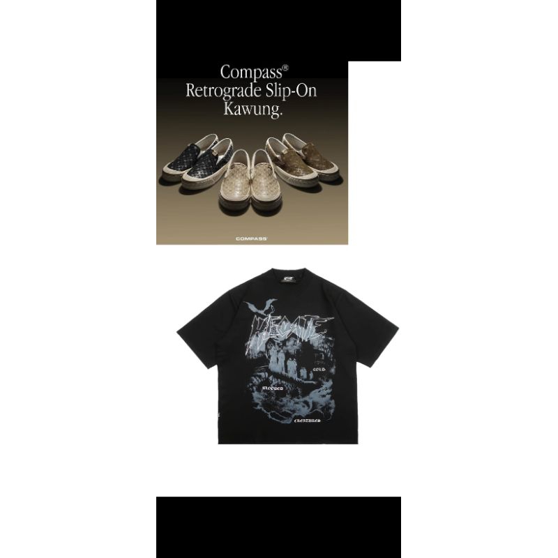Hecate T-shirt + Compass Retrograde Slip On Kawung