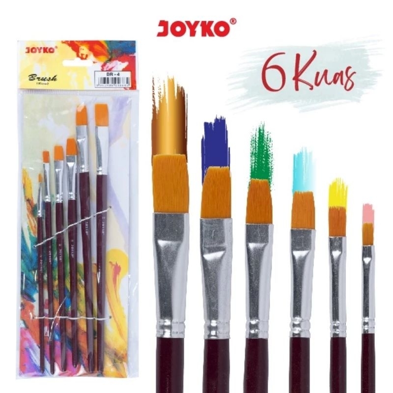 

BRUSH/KUAS LUKIS /JOYKO BR-4 ( 1 SET 6PCS )