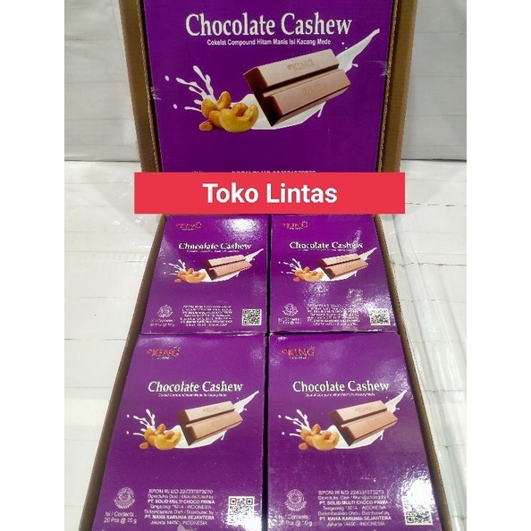 

✨TERBARU✨ Cokelat Compound Hitam Manis isi Kacang Mede Chocolate Cashew Dus 
