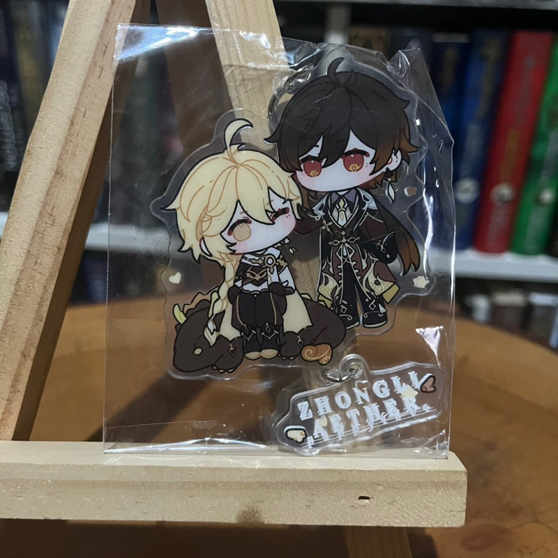 Genshin Fanmerch Couple Zhongther Alhaitham x Aether Zhongli Haither Keychain