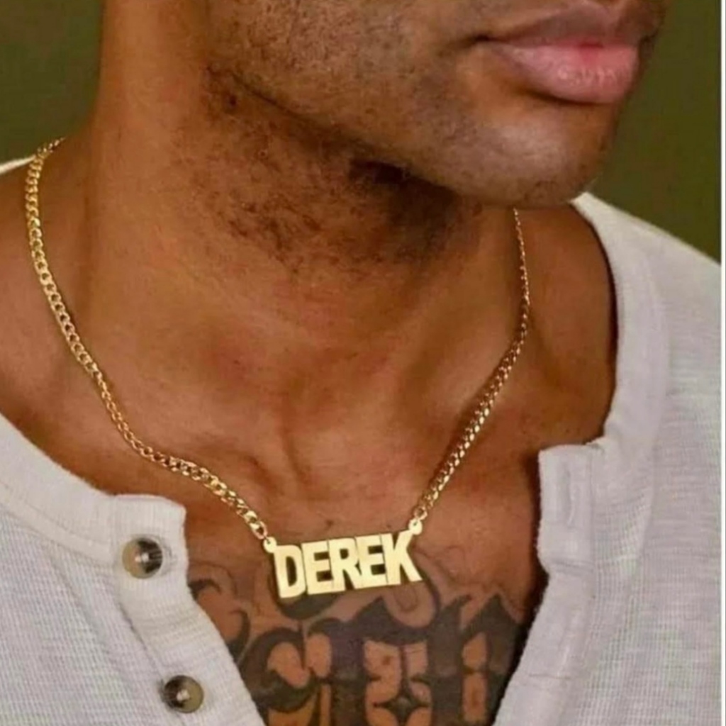 Kalung Nama Custom Pria Titanium Anti karat