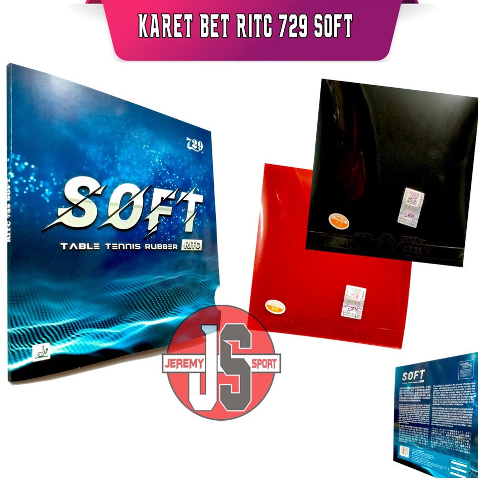 ➠❉✳ RITC 729 SOFT - Karet Rubber Bet Bat Pingpong Tenis Meja RITC 729 SOFT Original