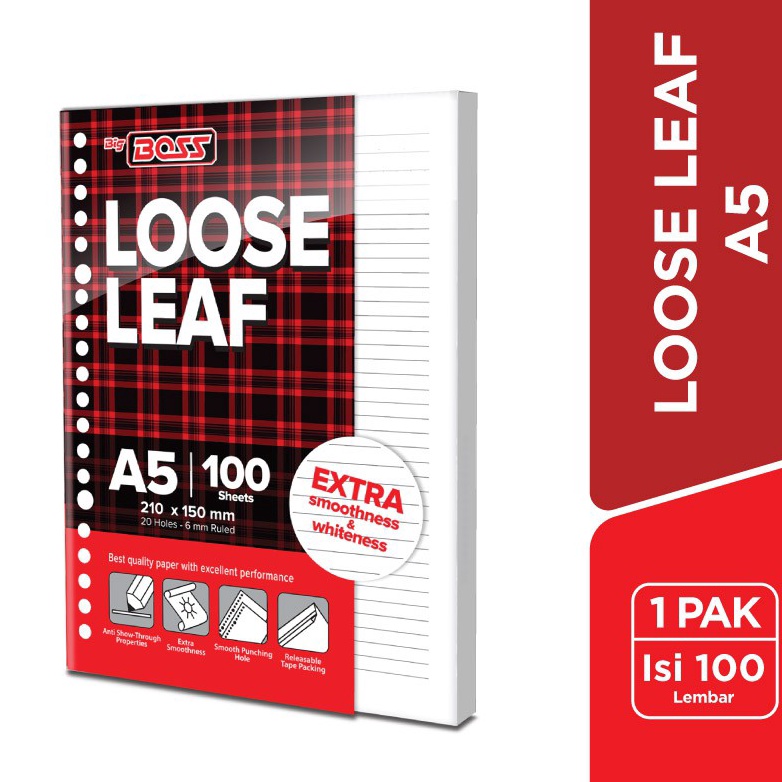 

Dijual Murah BigBoss Loose Leaf A5 100 Lembar