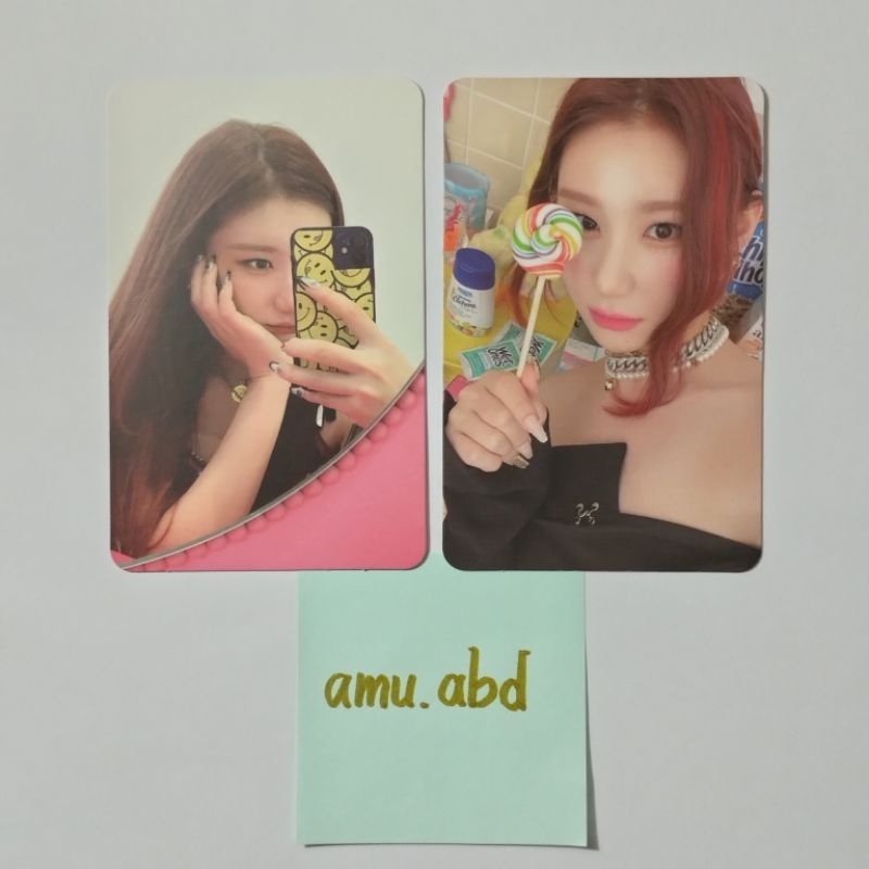 (READY) ITZY Crazy in Love OFFICIAL PC Album Inclusion, Chaeryoung selca Benefit Card sharing