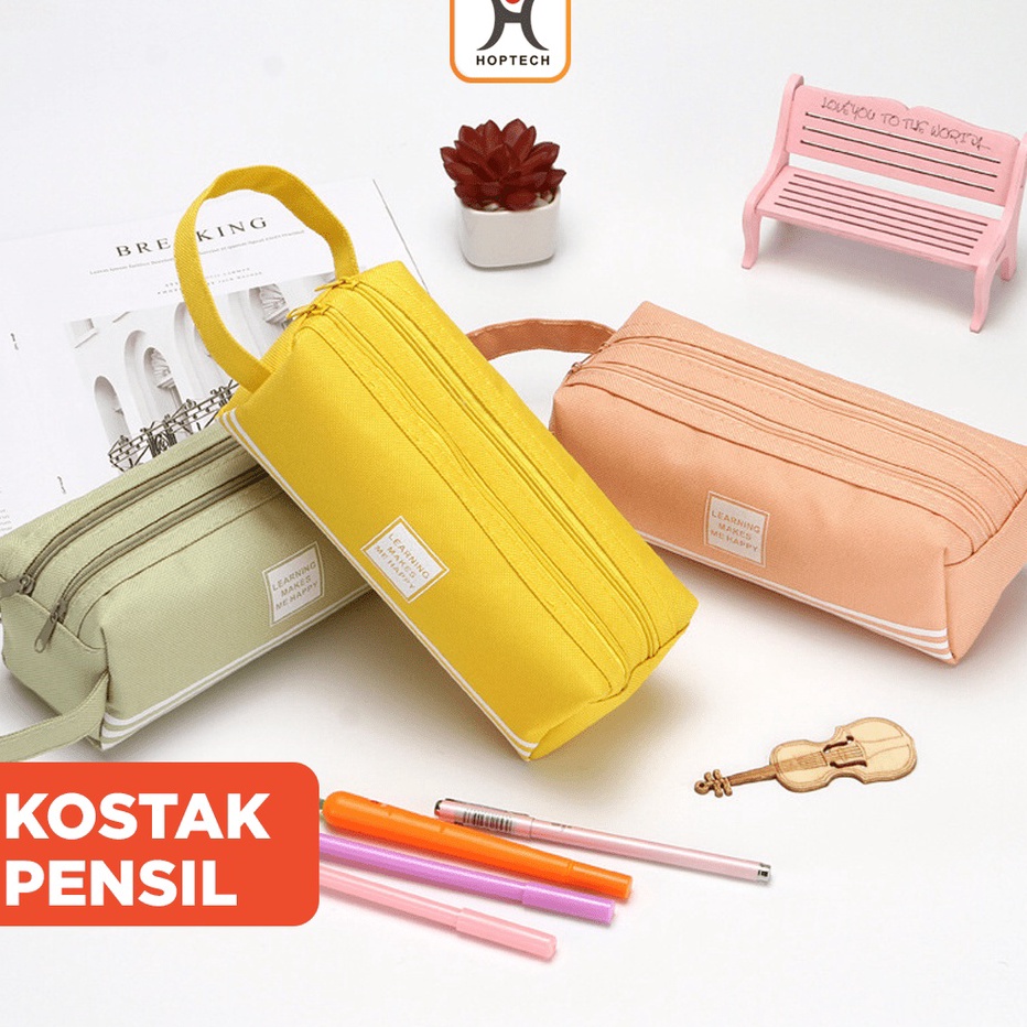 

Ready Kotak Pensil Dan Stationery Dual Zipper / Dompet Pensil 2 Pouch / Kotak Pensil 2 Sisi