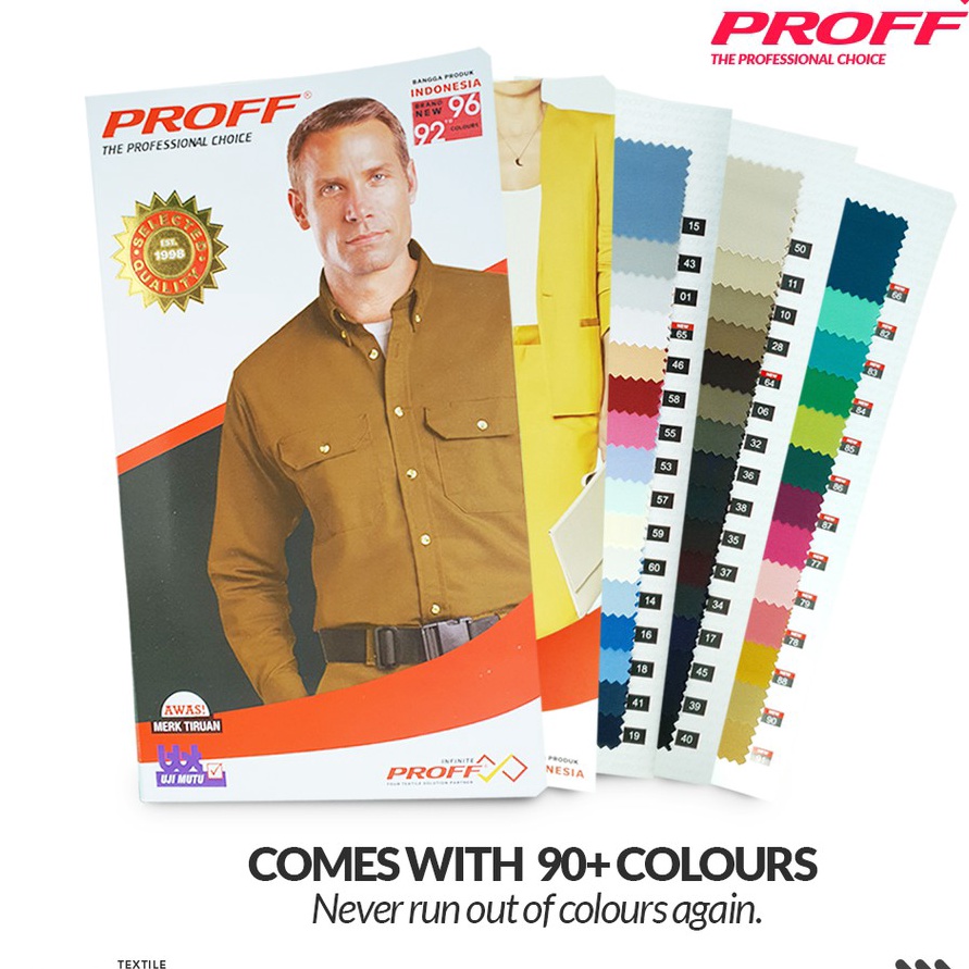 ✱TERMURAH✱ Kain Premium PROFF The Professional Choice 97 WARNA | By PROFF Infinite (Per 0.5yds)