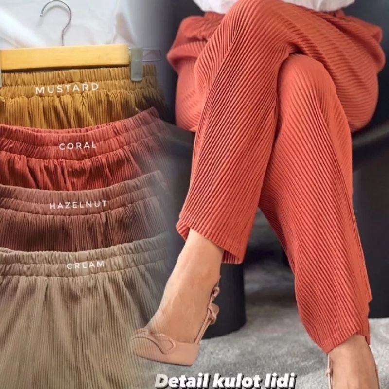 Kulot Plisket Lidi Jumbo Kulot Plisket Premium Celana Kulot Plisket Lidi