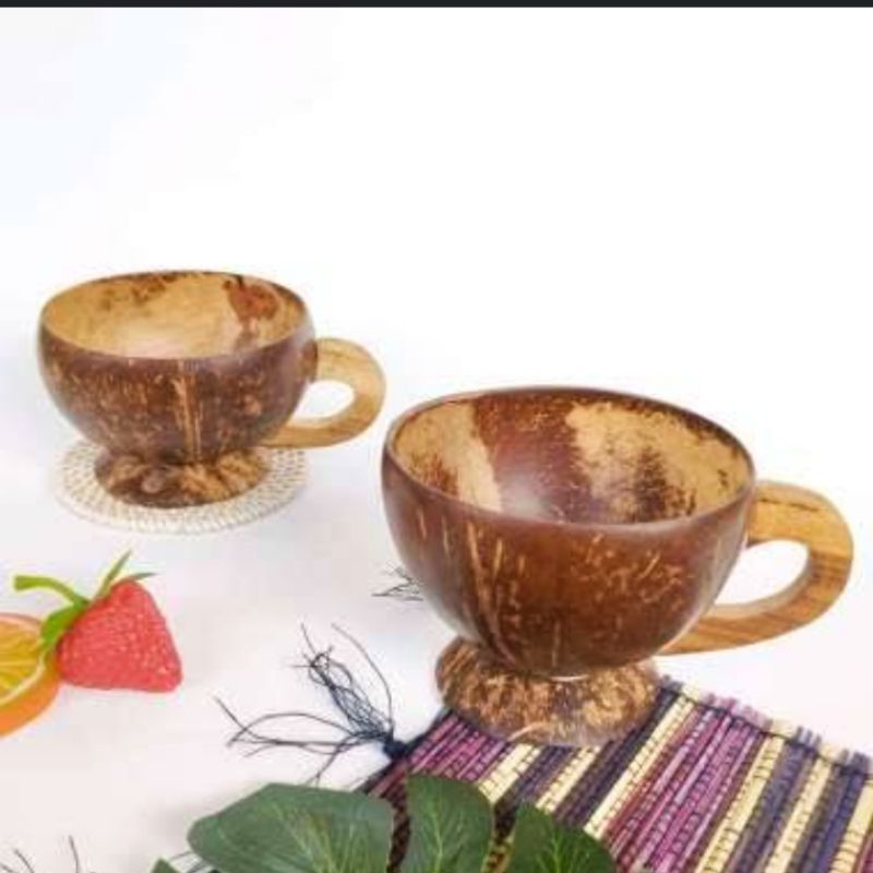 Cangkir Batok Kelapa / Gelas kopi batok kelapa / barang unik