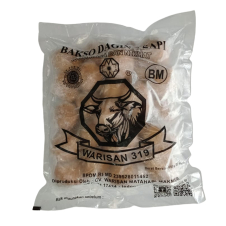 

WARISAN 319 Bakso Daging Sapi BM Isi25 650gr (Tahan suhu ruangan 3hari