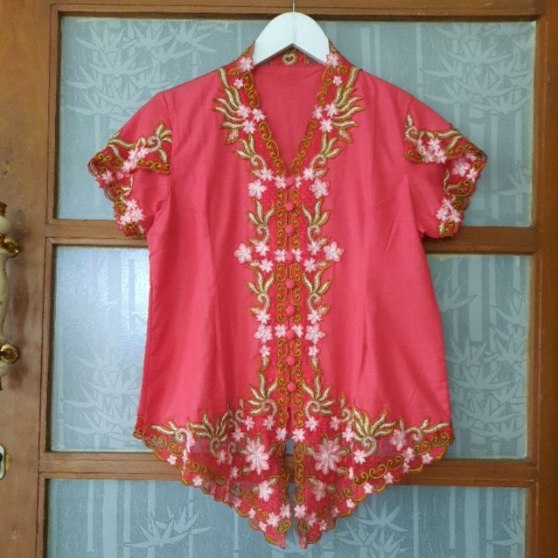 kebaya atasan wanita modern lengan pendek
