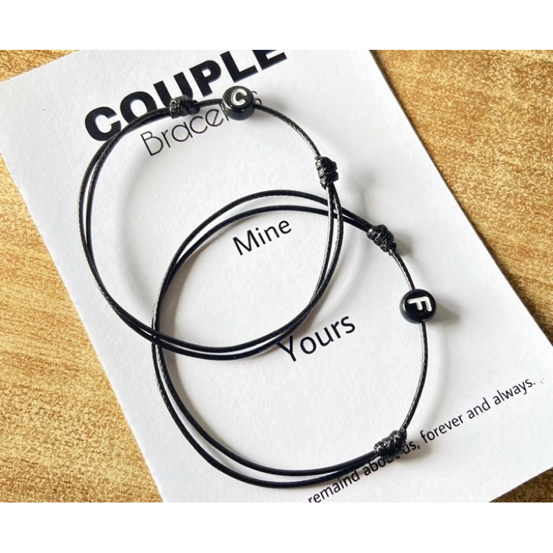Gelang Huruf Gelang Huruf Bulat Hitam Gelang Couple Gelang Simple Gelang Tali Gelang Hitam