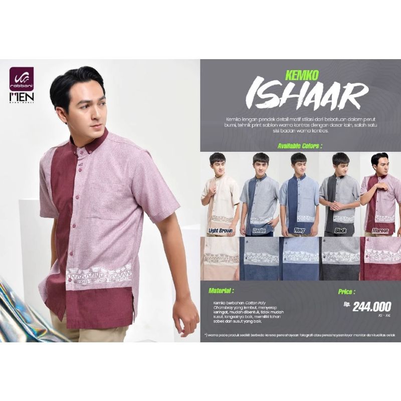 Kemko Ishaar S / Kemeja Koko Pria Dewasa RABBANI ORIGINAL