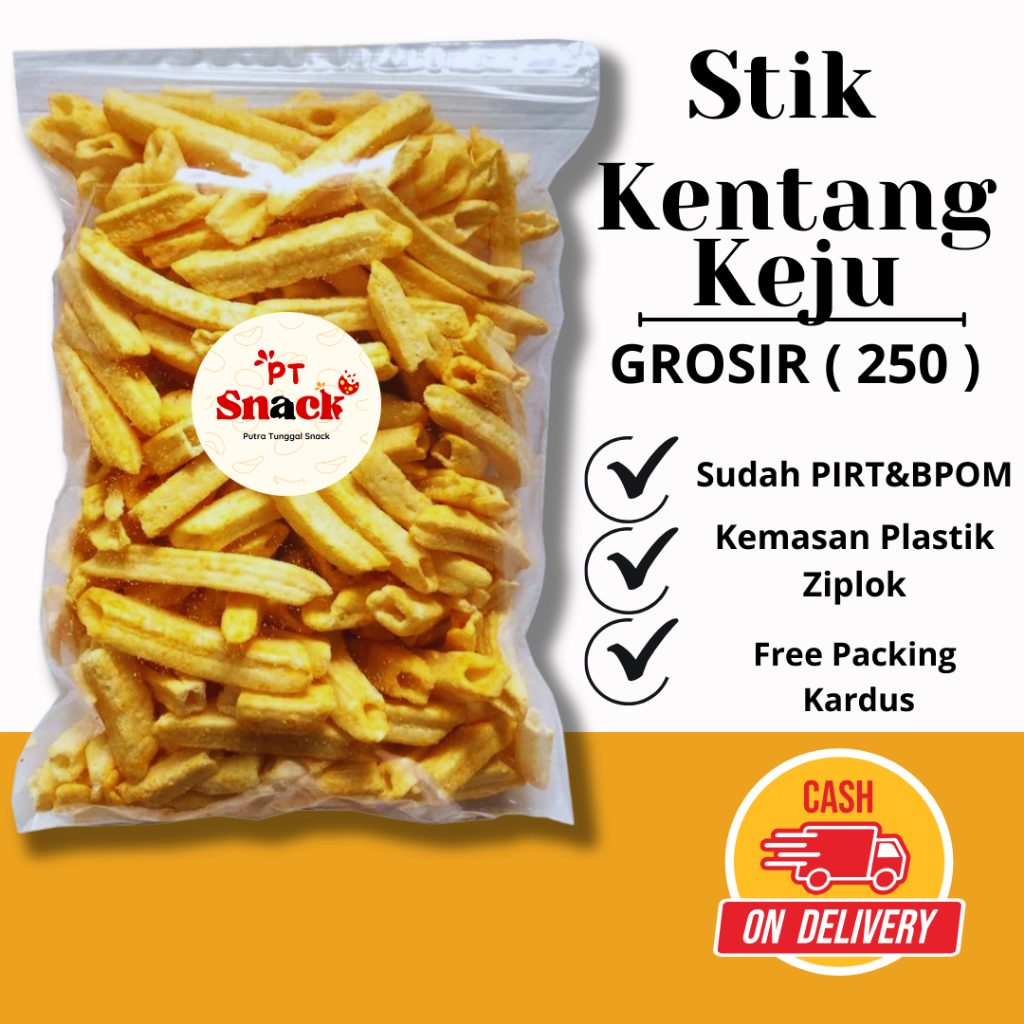 

[ PT SNACK ] Stik kentang keju grosir 250 gr