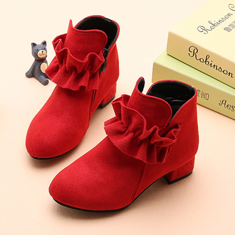 Tahan Lama  Sepatu Wedge Heels Boot Anak Perempuan Import Simply Line (Zh-Ss247)