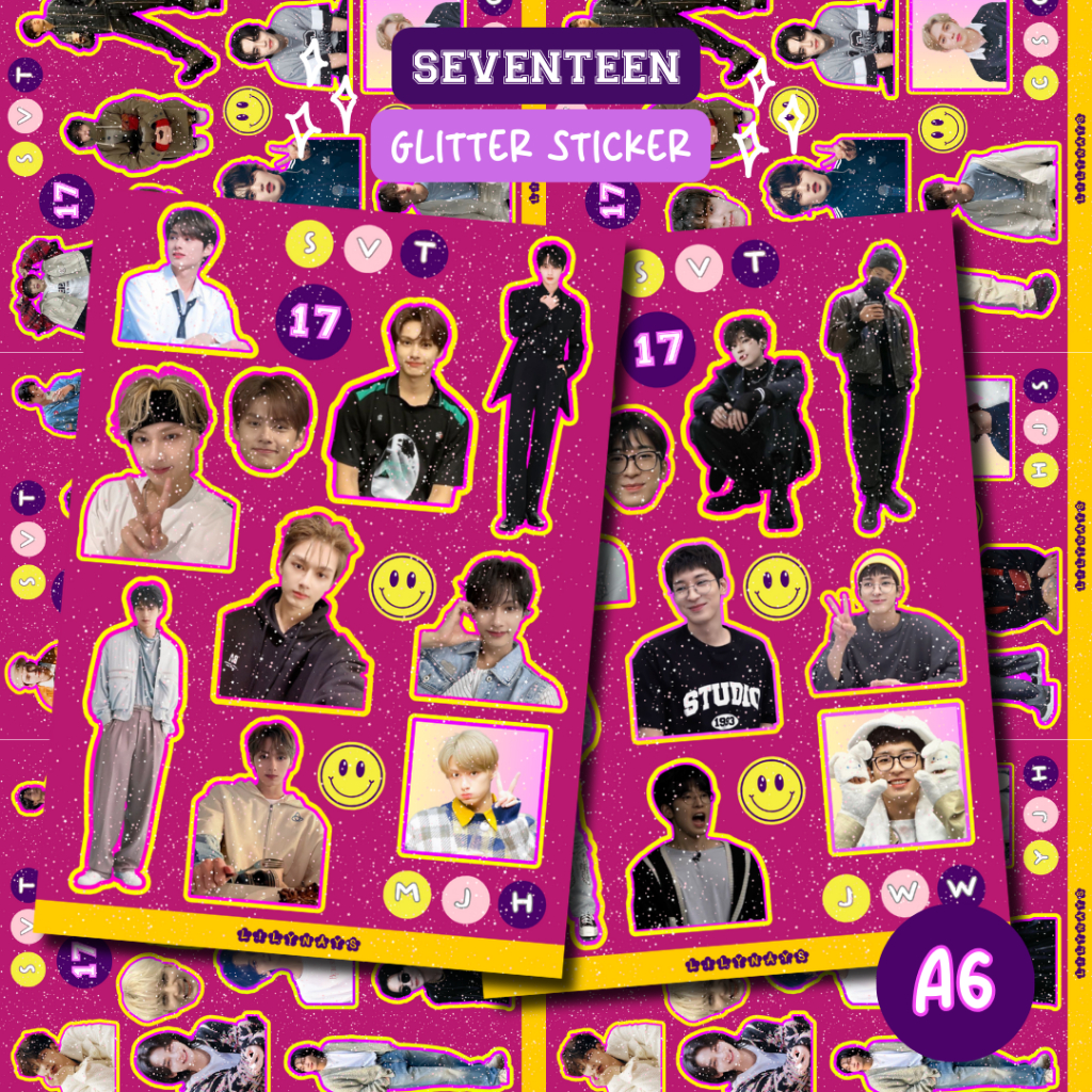 

[PO] [READY>DESCRIPTION] STICKER SEVENTEEN VINYL GLITTER