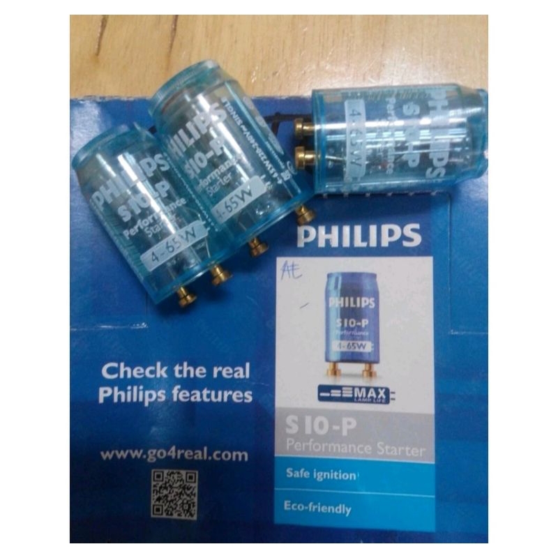 PHILIPS Starter S10-P 4-65W (Starter Lampu Neon 4-65W)