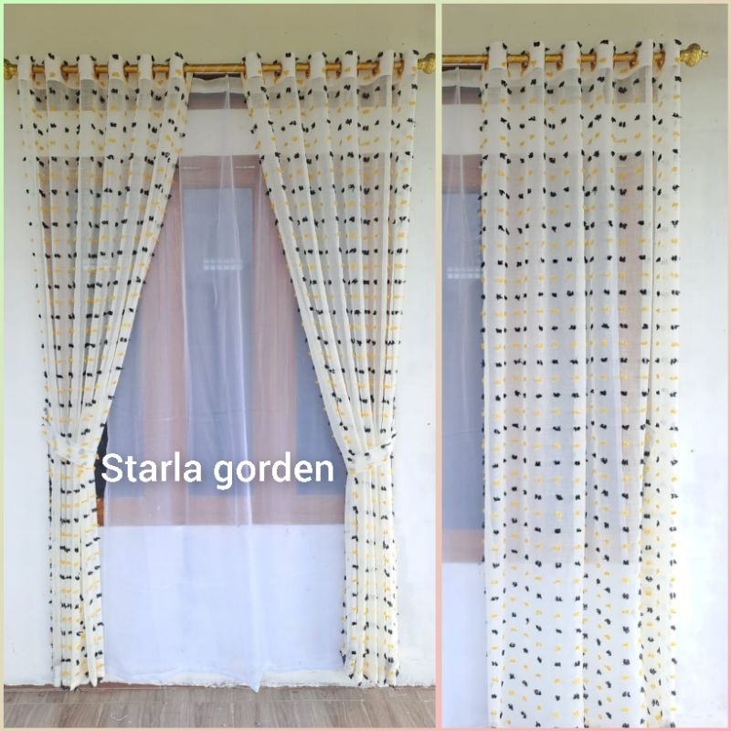 Gorden vitrase ruby model smokring gorden jendela minimalis vitrase ruby abu hitam