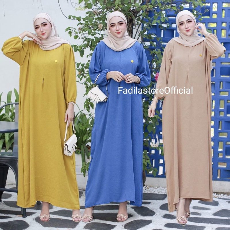 midi dres crinkle midi crikle premium dress wanita crinkle gamis crinkle longdres crinkle