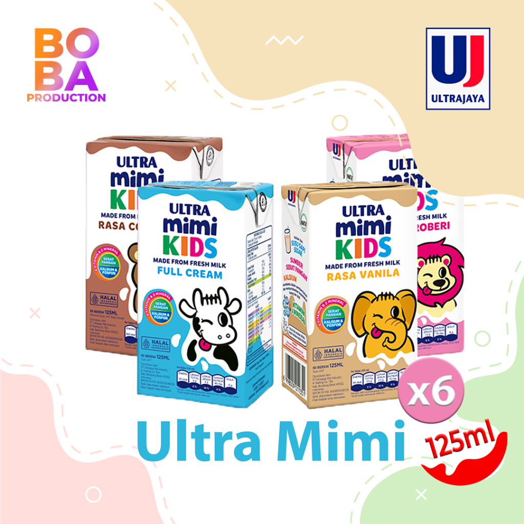 

Ultra Mimi Susu 125ml [Paket isi 6pcs] - Pilihan (Full Cream / Strawberry / Coklat / Vanilla)