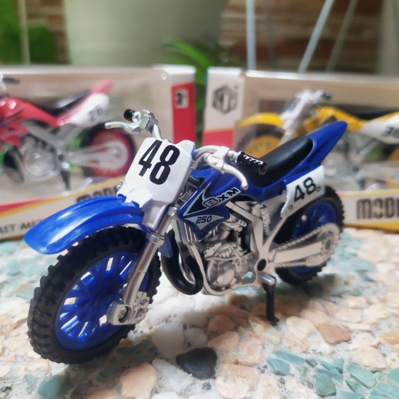 diecast motor cross trail anak edukatif - mainan miniatur motor cross trail murah