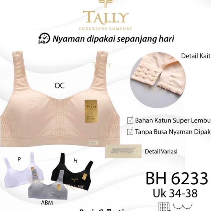 ✴TERLARIS✴ TALLY|BH BRA SPORT|BH HARIAN|TANPA KAWAT|TANPA BUSA-6233