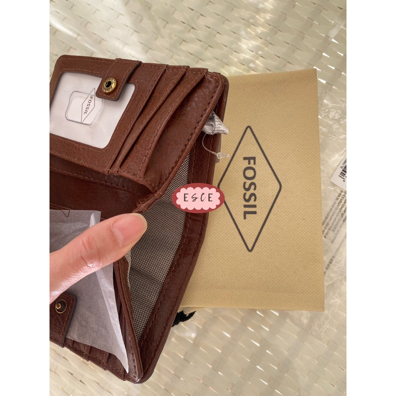 NEW FOSSIL DOMPET LIZA MULTIFUNCTION WALLET BROWN