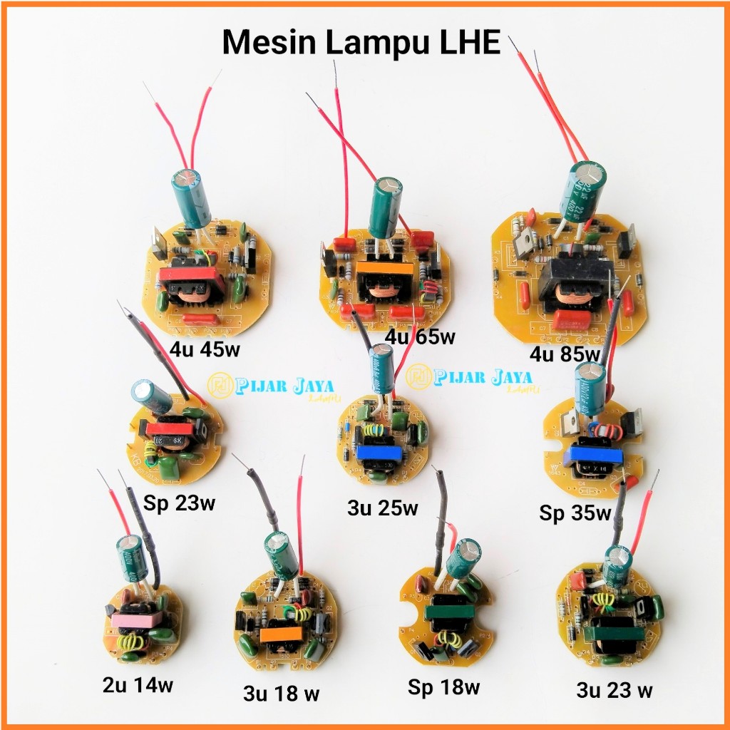 Mesin Lampu LHE 14 18 23 25 35 45 65 85 Watt PCB Lampu PLC 2U 3U 4U Spiral U2 U3 U4 Baru