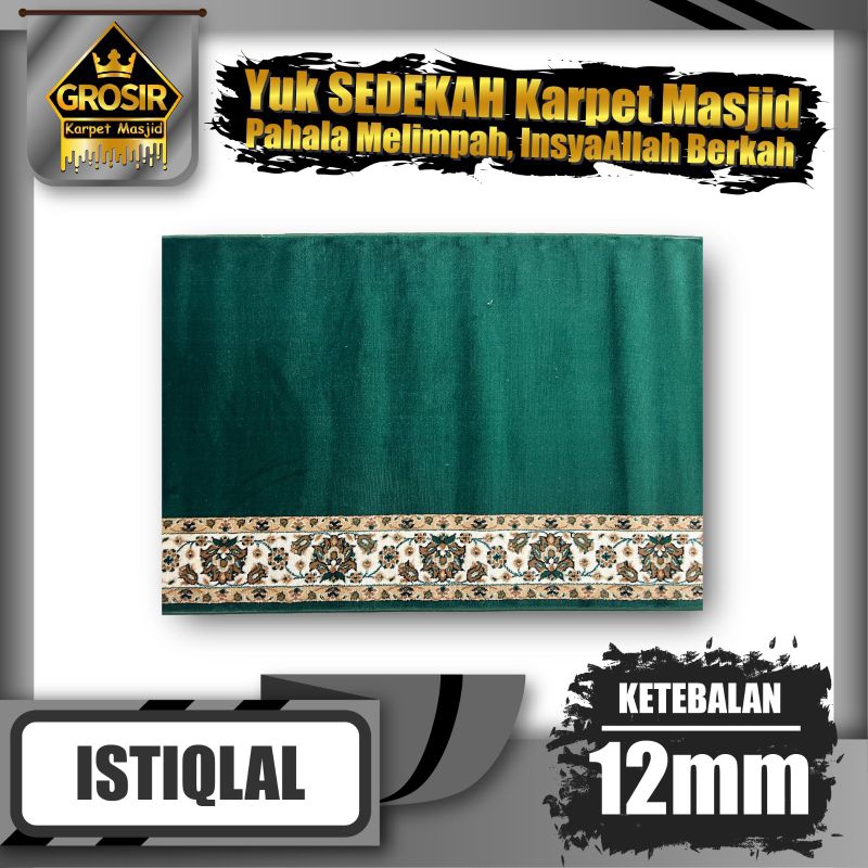 Karpet Masjid Istiqlal Tebal 12mm Meteran / Karpet Sajadah / Karpet Mushola