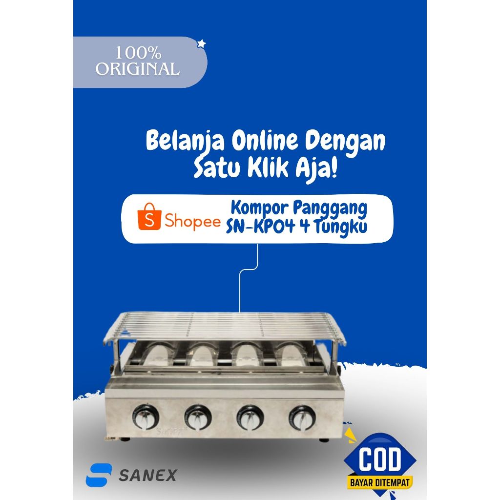 Sanex Kompor Panggang  4 SN -KP04 Tungku Kompor Panggang Sosis Kompor Panggang Sate