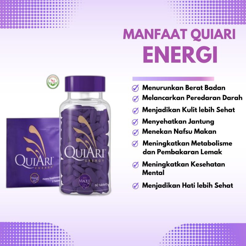 QUIARI ENERGY BY MAQUI BERRY | ENERGY DAN VITAMIN TUBUH 1 SASET